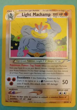 2002 Pokemon Neo Destiny #25 Light Machamp! -ENN CARDS - Image 1