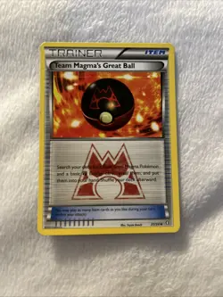 Team Magma’s Great Ball 31/34 Double Crisis Pokemon Card VLP W Slv & T Loader - Image 1