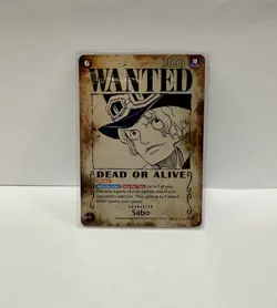SABO Wanted Poster Card SEC SP OP13-120 Carrying On His Will English Alt Art - Image 1