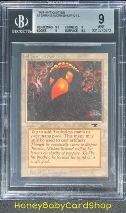 MTG Antiquities 1994 Mishra's Workshop BGS 9.0Q++ (Quad++) Mint Old School 93/94 - Image 1