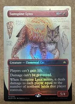 *Foil Sunspine Lynx - Borderless - Bloomburrow - NM MTG - Image 1