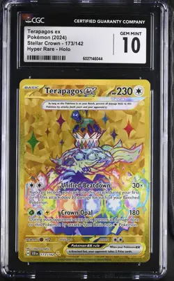 TERAPAGOS EX Stellar Crown Hyper Rare #173 CGC 10 Gem Mint Pokemon [Nostalgium] - Image 1