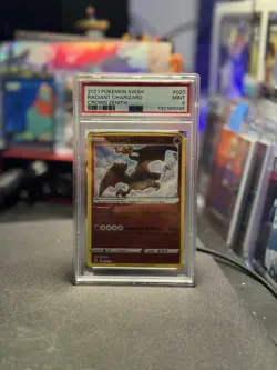 2023 POKEMON SWORD & SHIELD CROWN ZENITH #020 RADIANT CHARIZARD PSA 9 - Image 1