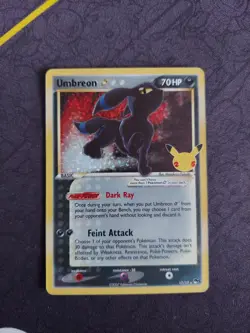 Umbreon Gold Star 17/17 Celebrations: Classic Collection Holo Pokemon TCG MINT - Image 2