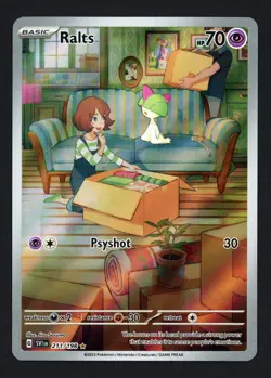 Ralts 211/198 Scarlet & Violet Base Illustration Rare Pokemon TCG - Image 1