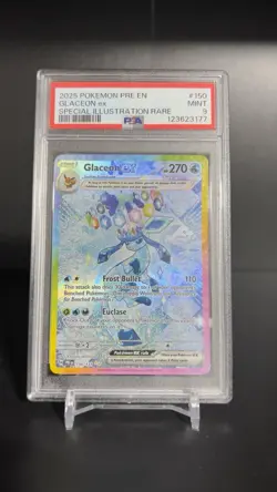 POKEMON PRISMATIC EVOLUTIONS PRE EN 150/131 GLACEON EX PSA 9 MINT - Image 1