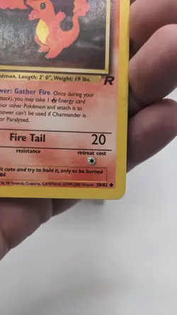 Vintage WOTC Pokemon #50/82 Charmander Team Rocket Card - Lightly Played LP - Image 5