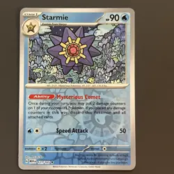 Pokemon TCG: Starmie - Scarlet & Violet 151 - Reverse Holo - 121/165 - NM - Image 1