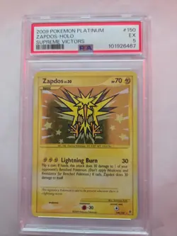2009 Pokemon Platinum Zapdos Holo Supreme Victor's #150 PSA 5 - Image 1