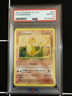 Pokemon Classic Collection Charmander #001 PSA 10 ( Fresh Cert) - Image 1