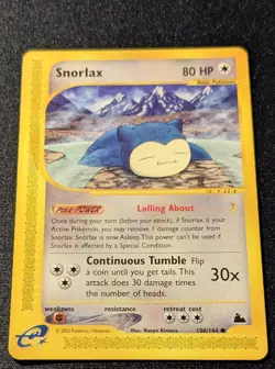 Pokemon SKYRIDGE - #100/144 Snorlax - Nonholo - ENG - Lightly Played - Image 3