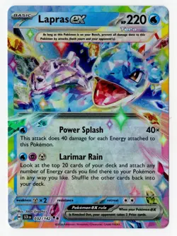 Lapras EX 32/142 - SV Stellar Crown - Pokemon TCG - Pack Fresh/Mint - Image 1