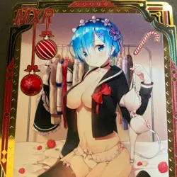 WES - Goddess Story Gold METAL Card - Serial Number #192/200! Rem Bikini Girl - Image 2