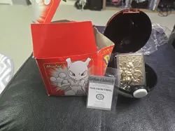 Pokemon - Mewtwo Nintendo 23k Gold Plated Burger King Trading Card Damaged Box - Image 2