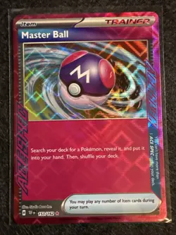 Master Ball 153/162 Temporal Forces Pokemon Card - Image 1