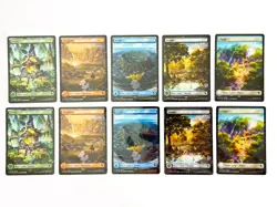 MTG Final Fantasy Commander CHOCOBO TRACK FOIL Forest Mountain Island Bundle NM - Image 1