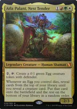 x1 Atla Palani, Nest Tender FOIL NM 038 C19 Commander 2019 MTG Magic - Image 1