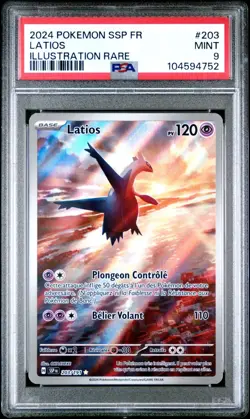 🇫🇷 LATIOS AR PSA 9 - ETINCELLES DEFERLANTES 203/191 FR EV Carte Pokemon 🇫🇷 - Image 2