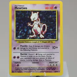 Pokemon TCG - Mewtwo 10/102 Base Set Holo Rare WOTC 1999 - NM - Image 2