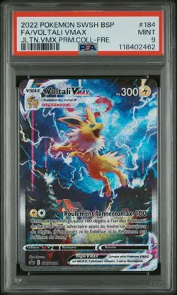 🇫🇷 VOLTALI VMAX ALTERNATIVE PSA 9 - PROMO COFFRET SWSH184 Carte Pokemon 🇫🇷 - Image 2