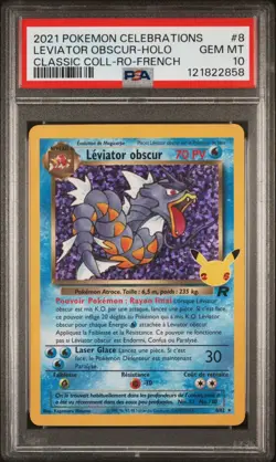 🇫🇷 LEVIATOR OBSCUR PSA 10 - 25 ANS CELEBRATIONS 8/82 FR EB Carte Pokemon 🇫🇷 - Image 2