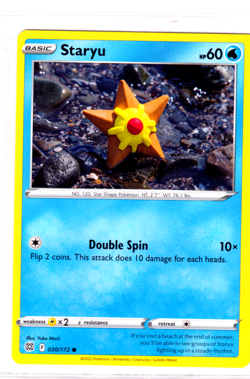 Staryu 030/172 Brilliant Stars ENGLISH Common 2022 Near Mint Pokemon - Image 1