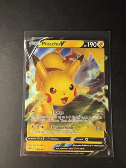 Pokemon Karte Pikachu V 043/185 Farbenschock - Ultra Rare Near Mint Englisch - Image 1