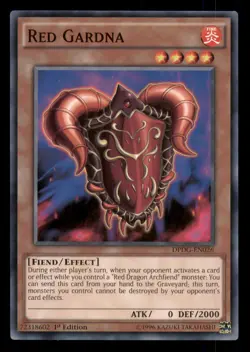 Yugioh Red Gardna #DPDG-EN026 Duelist Pack: Dimensional Guardians LP - Image 1