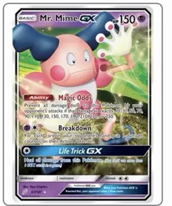 Mr. Mime GX - 67/181 - Pokemon Team Up Sun & Moon Ultra Rare Card NM - Image 1