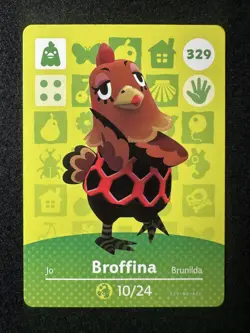 Broffina #329 Animal Crossing Amiibo Card Series 4 Authentic +Tracking# - Image 1