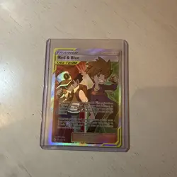 Red & Blue 234/236 Full Art Trainer 2019 Cosmic Eclipse Pokemon Card NM - Image 4