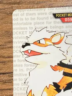 Pokemon Carddass Card Arcanine File No.59 Bandai Pocket Monsters Red ver. - Image 3
