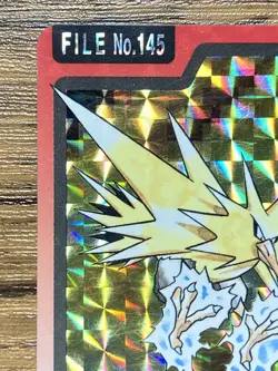 Pokemon Carddass Card Zapdos File No.145 Bandai Pocket Monsters 1997 - Image 3