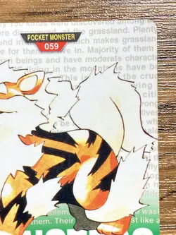Pokemon Carddass Card Arcanine No.59 Bandai Pocket Monsters Green ver. 1996 - Image 4