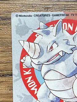 Pokemon Kids' Mini Card Rhydon Nintendo Bandai Pocket Monsters 1997 Japan - Image 4