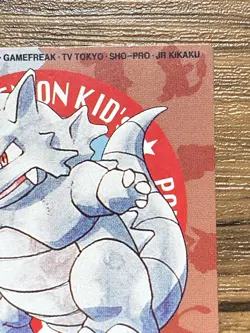 Pokemon Kids' Mini Card Rhydon Nintendo Bandai Pocket Monsters 1997 Japan - Image 5