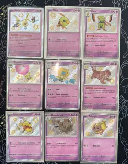 Pokemon Paldean Fates Lot of 9 Cards Shiny & Baby Shiny Holo Mint (English) TCG - Image 1