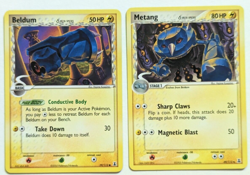 2x Beldum 59/113 & Metang 49/113 Pokemon Cards 2005 Ex Delta Species (1) - Image 1