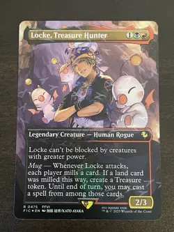 MTG Magic Final Fantasy LOCKE TREASURE HUNTER 0467 Chocobo Track Foil Promo Card - Image 1