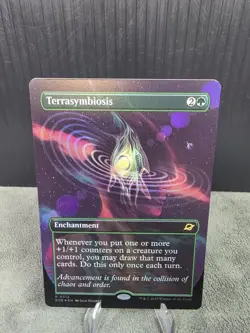 MTG Edge of Eternities *FOIL* SURREAL SPACE BORDERLESS R Terrasymbiosis #0312 - Image 1