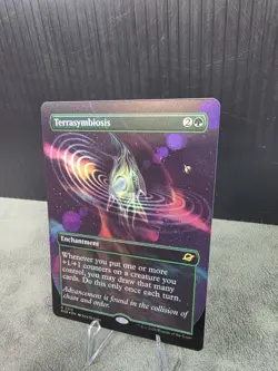MTG Edge of Eternities *FOIL* SURREAL SPACE BORDERLESS R Terrasymbiosis #0312 - Image 2