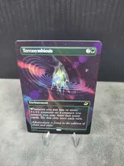 MTG Edge of Eternities *FOIL* SURREAL SPACE BORDERLESS R Terrasymbiosis #0312 - Image 4