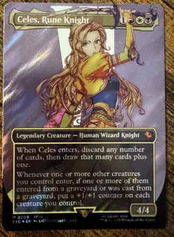Celes, Rune Knight (Borderless) (Surge Foil) Commander: Final Fantasy Foil - Image 1