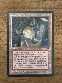 Dwarven Hold NM+ NEVER PLAYED Fallen Empires MTG Magic VINTAGE FREE SHIPPING - Image 1