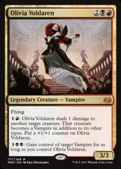 1 x Olivia Voldaren - Modern Masters 2017 - Moderate Play - MTG - Image 1