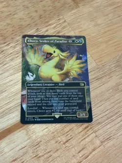 Choco, Seeker of Paradise Borderless Chocobo Track FOIL MTG Final Fantasy - Image 1