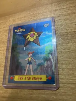 1999 Topps Pokemon Series 1 TV Animation TV5 #120 Staryu Foil Blue Logo NM - Image 1