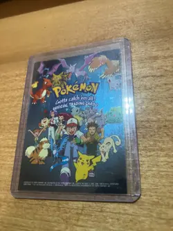 1999 Topps Pokemon Series 1 TV Animation Checklist Foil Blue Logo NM - Image 1