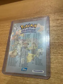 1999 Topps Pokemon Series 1 TV Animation Checklist Foil Blue Logo NM - Image 2