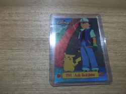 1999 TOPPS BLACK LABEL TV ANIMATION FOIL ASH KETCHUM / PIKACHU #TV1 4th Print LP - Image 1